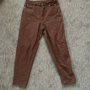 H&M brown high waisted jeans 👖
